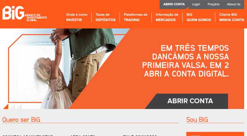 Informações gerais - Banco BiG